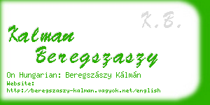 kalman beregszaszy business card
