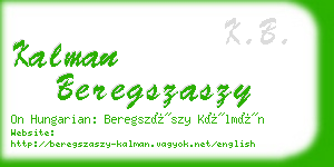 kalman beregszaszy business card